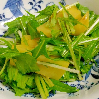 水菜とじゃがいもの中華風サラダ